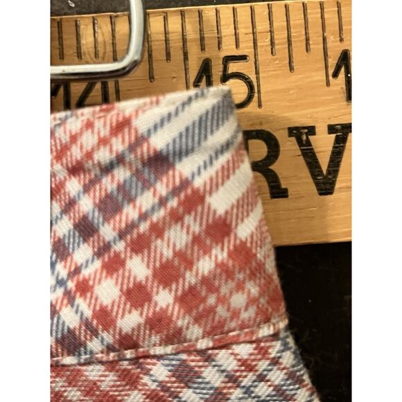 Rolla's Plaid Bootcut Pants •Women M/ 10• High Rise Pomegranate Casual Rollas - Picture 11 of 16